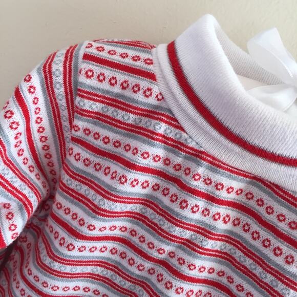 Vintage Healthtex Red and White Striped Turtleneck 24 Months USA - Picture 2 of 8